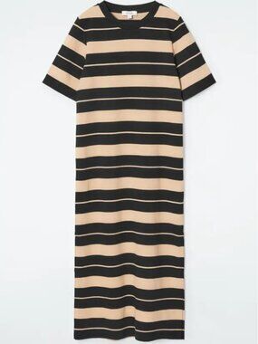 COS striped midi t-shirt dress Size XS